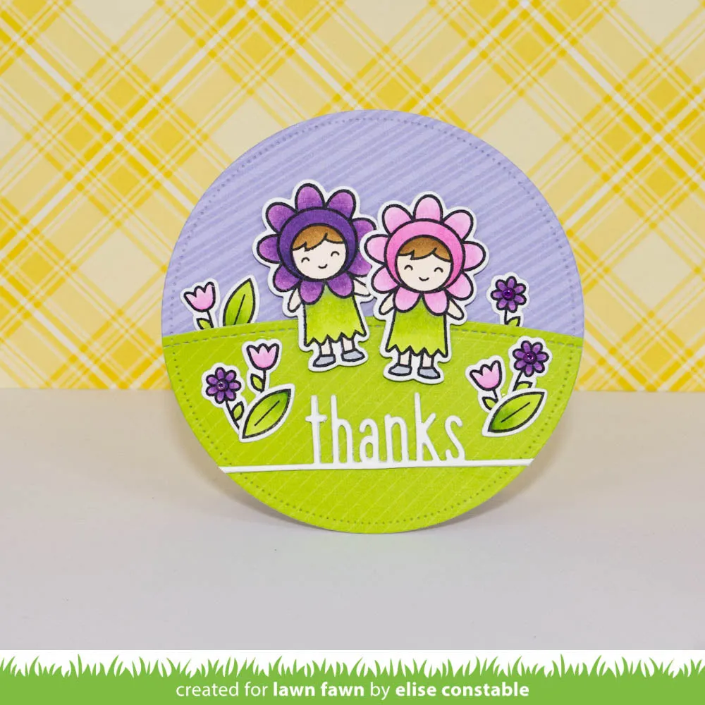 Lawn Fawn Thanks Line Border Stanze Schriftzug