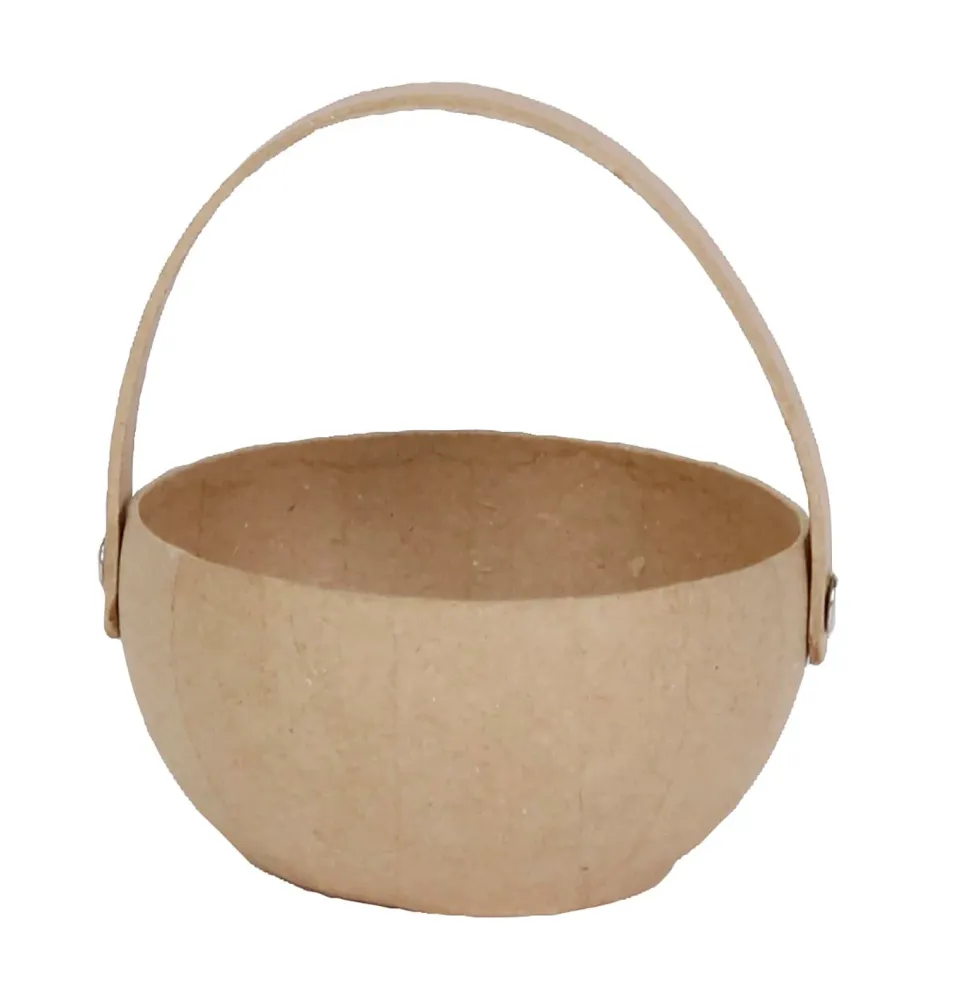 décopatch Korb rund S Pappmaché-Korb 11x10x11,5 cm natur