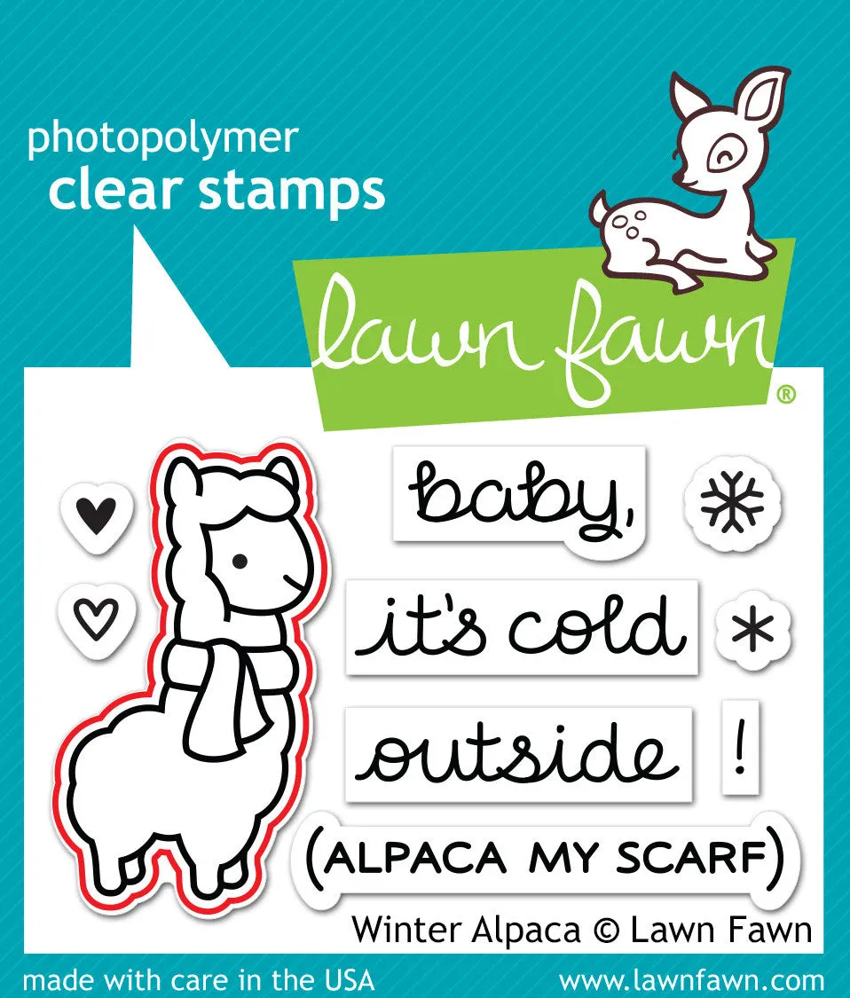 Lawn Fawn Winter Alpaca LF982 Stanzschablonen Winter