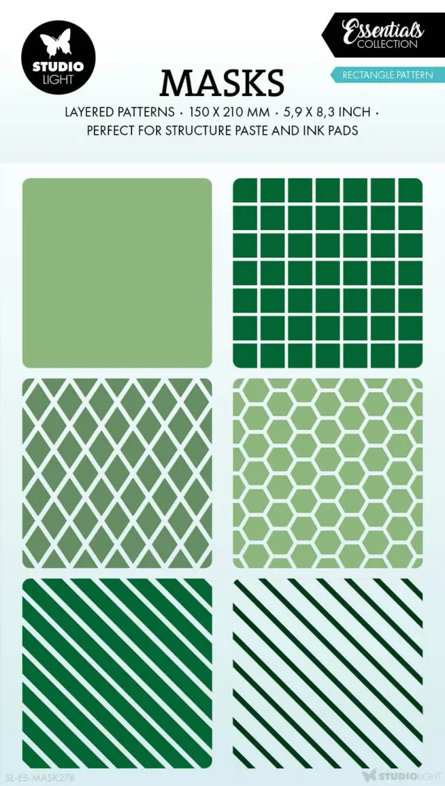 StudioLight Essentials Rectangle Pattern Schablone 150x210