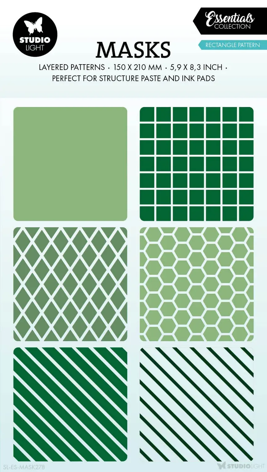 StudioLight Essentials Rectangle Pattern Schablone 150x210