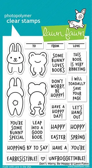 Lawn Fawn Don't Worry Be Hoppy LF2232 Stempel Hase