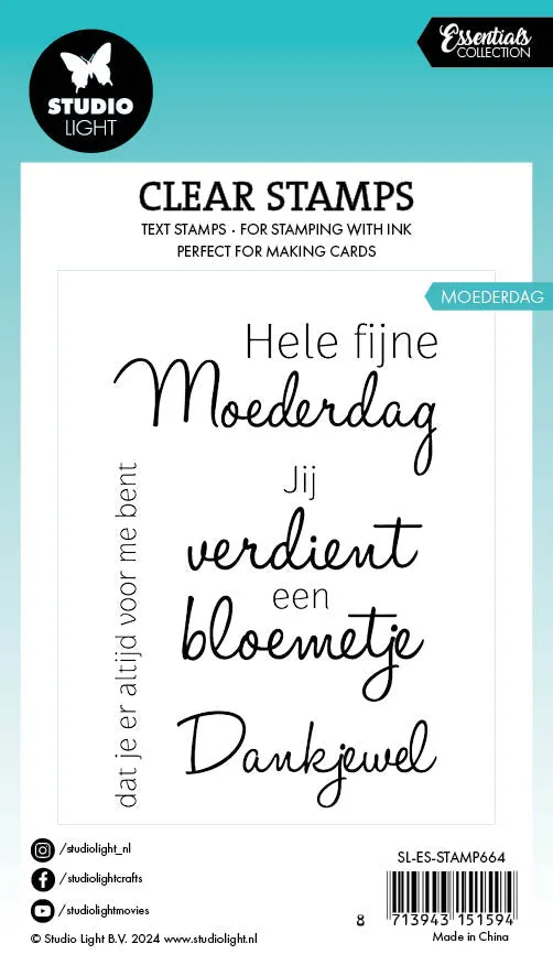 StudioLight Essentials Moederdag Clear Stempel Muttertag