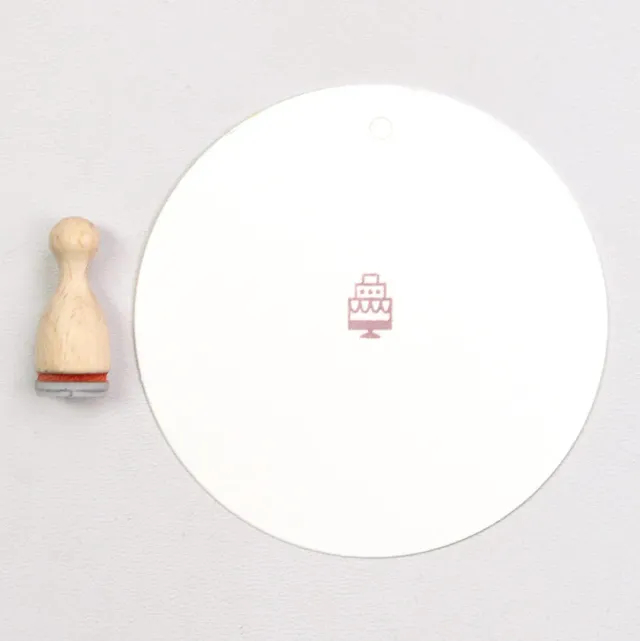 Perlenfischer Torte Mini Holzstempel 7 x 10 mm
