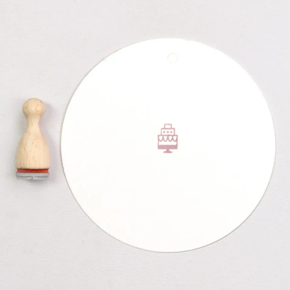 Perlenfischer Torte Mini Holzstempel 7 x 10 mm