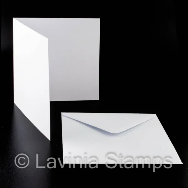 Lavinia Stamps Weiße Karten 15x15 cm mit Umschlägen 50 St