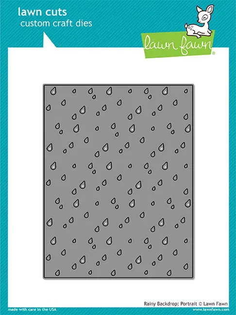 Lawn Fawn Rainy Backdrop Portrait Stanzen Regen 10,8x14cm