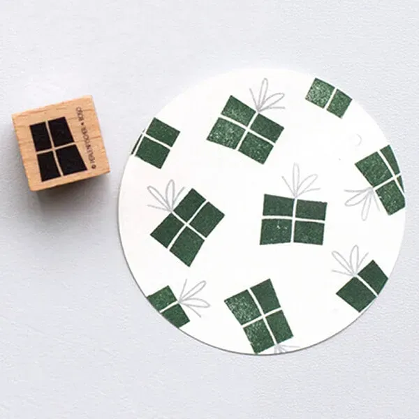 Perlenfischer Geschenk klein Stempel 17x13 mm Holz