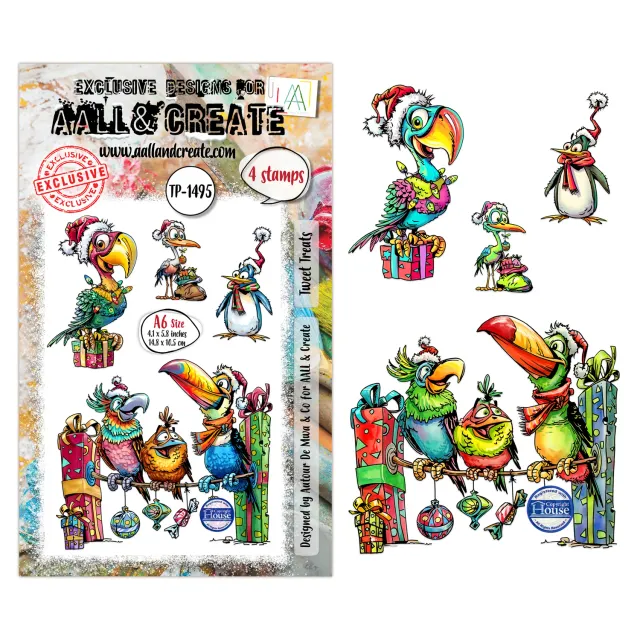 AALL and Create TP-1495 Tweet Treats Stempelset A6 Weihnachten
