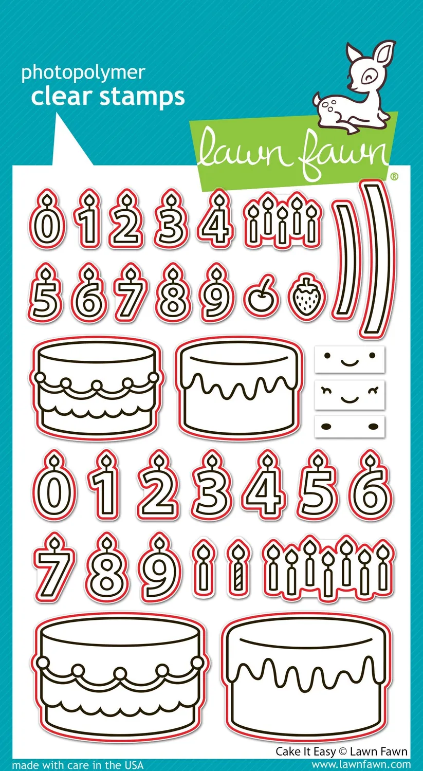 Lawn Fawn Cake It Easy Stanzen 32tlg Geburtstag