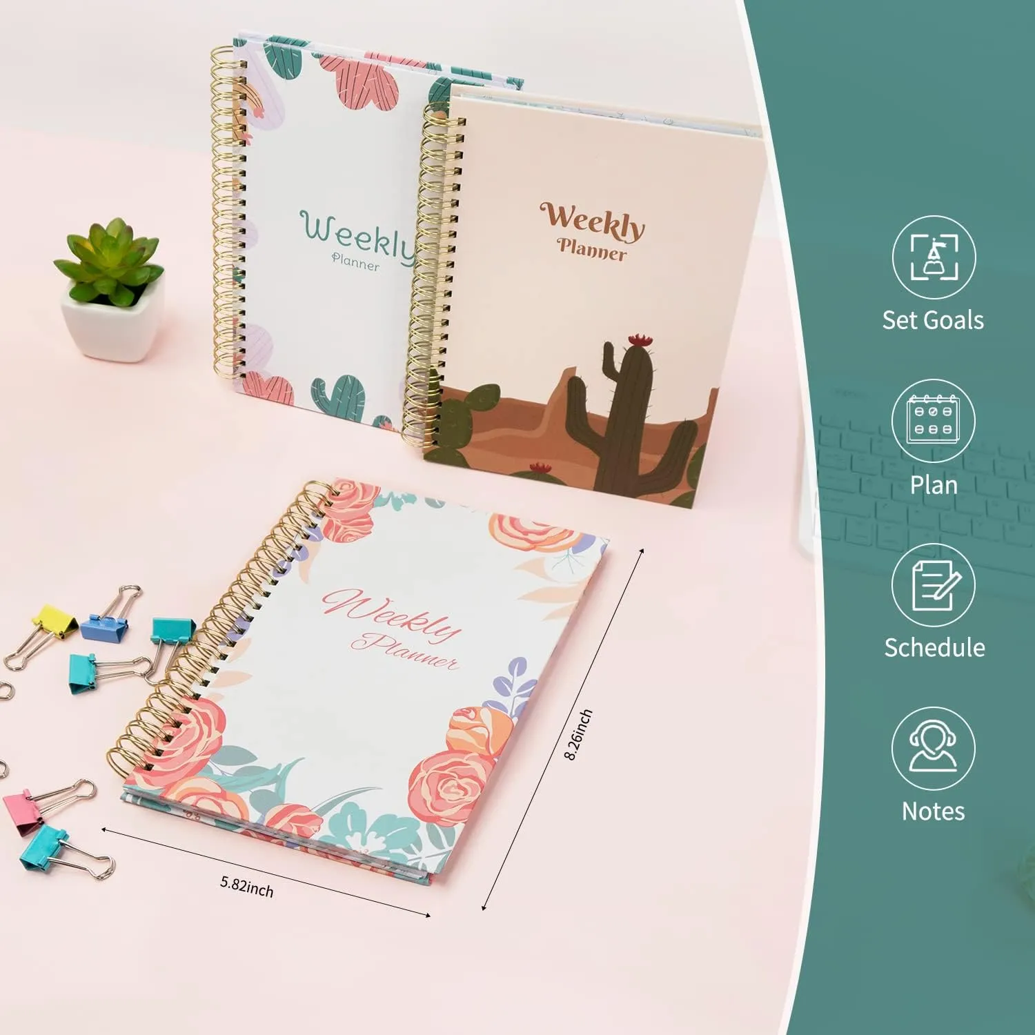 Ieebee Desert Blossom Wochenplaner A5 Cactus Green Woche