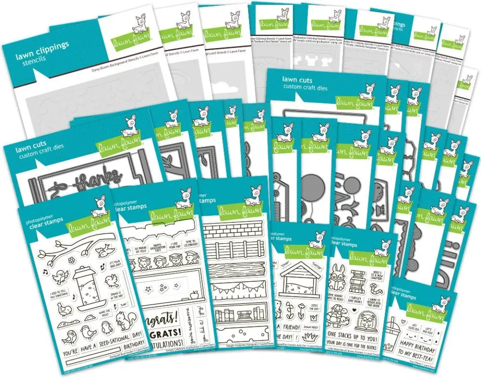 Lawn Fawn April 2025 Bundle Stempelset Frühling