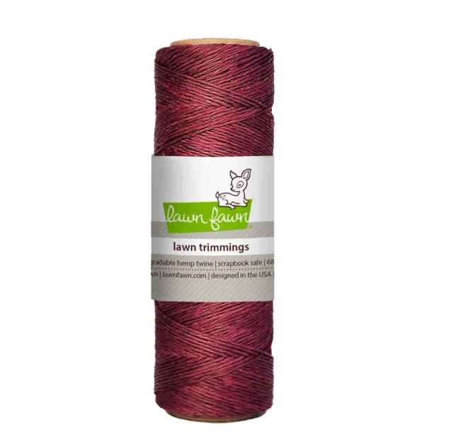 Lawn Fawn Lawn Trimmings Burgundy Hanfkordel 68yd bordeaux