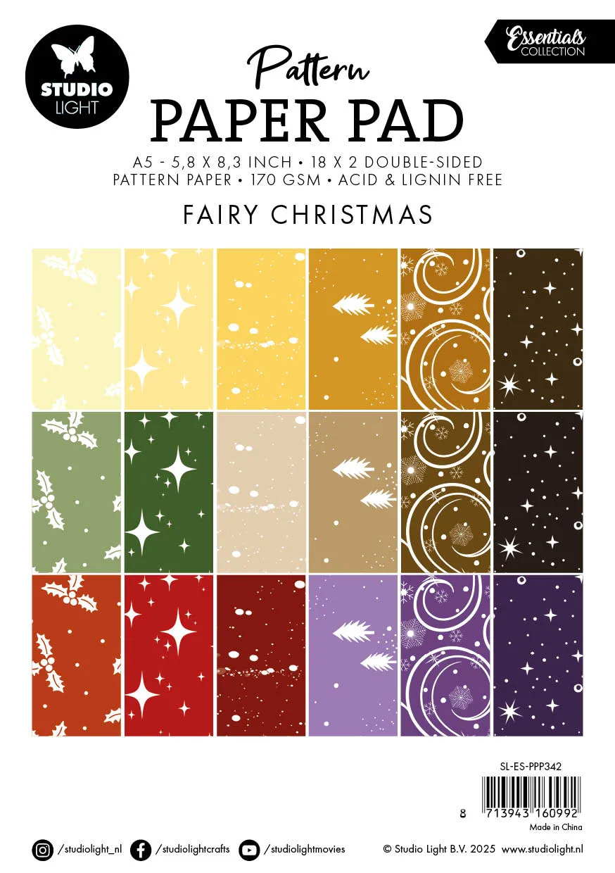 StudioLight Essentials Fairy Christmas Motivpapier 36 Blatt