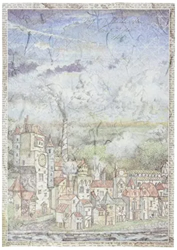Stamperia Sir Vagabond DFSA4514 Reispapier A4 Cityscape