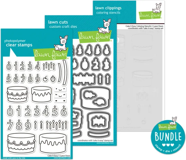 Lawn Fawn Cake It Easy Bundle Stempel+Stanzen Geburtstag