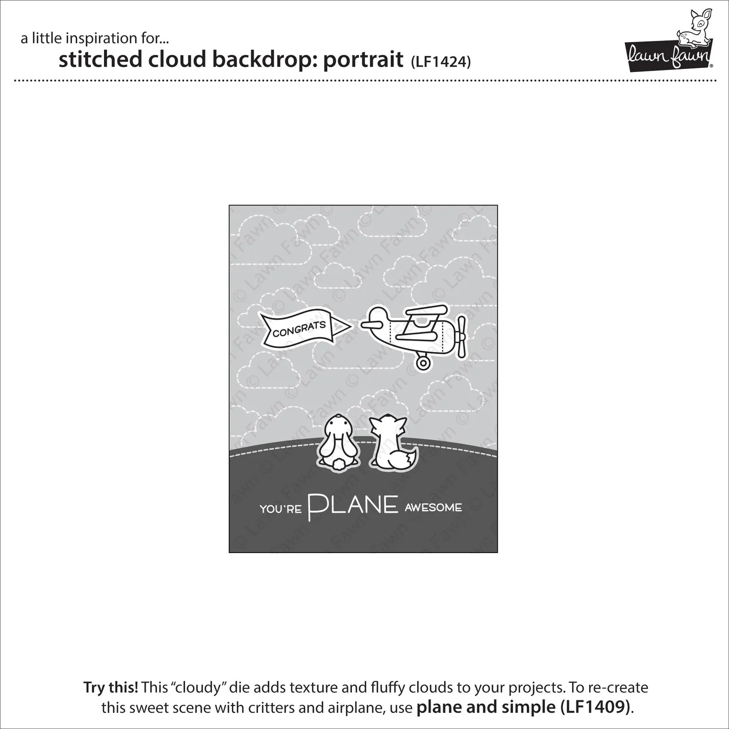 Lawn Fawn LF1424 Stitched Cloud Backdrop Stanzschablone portrait