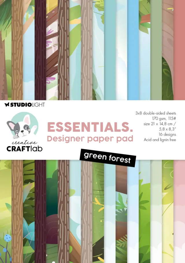 StudioLight Creative Craftlab Designpapier Green Forest A5