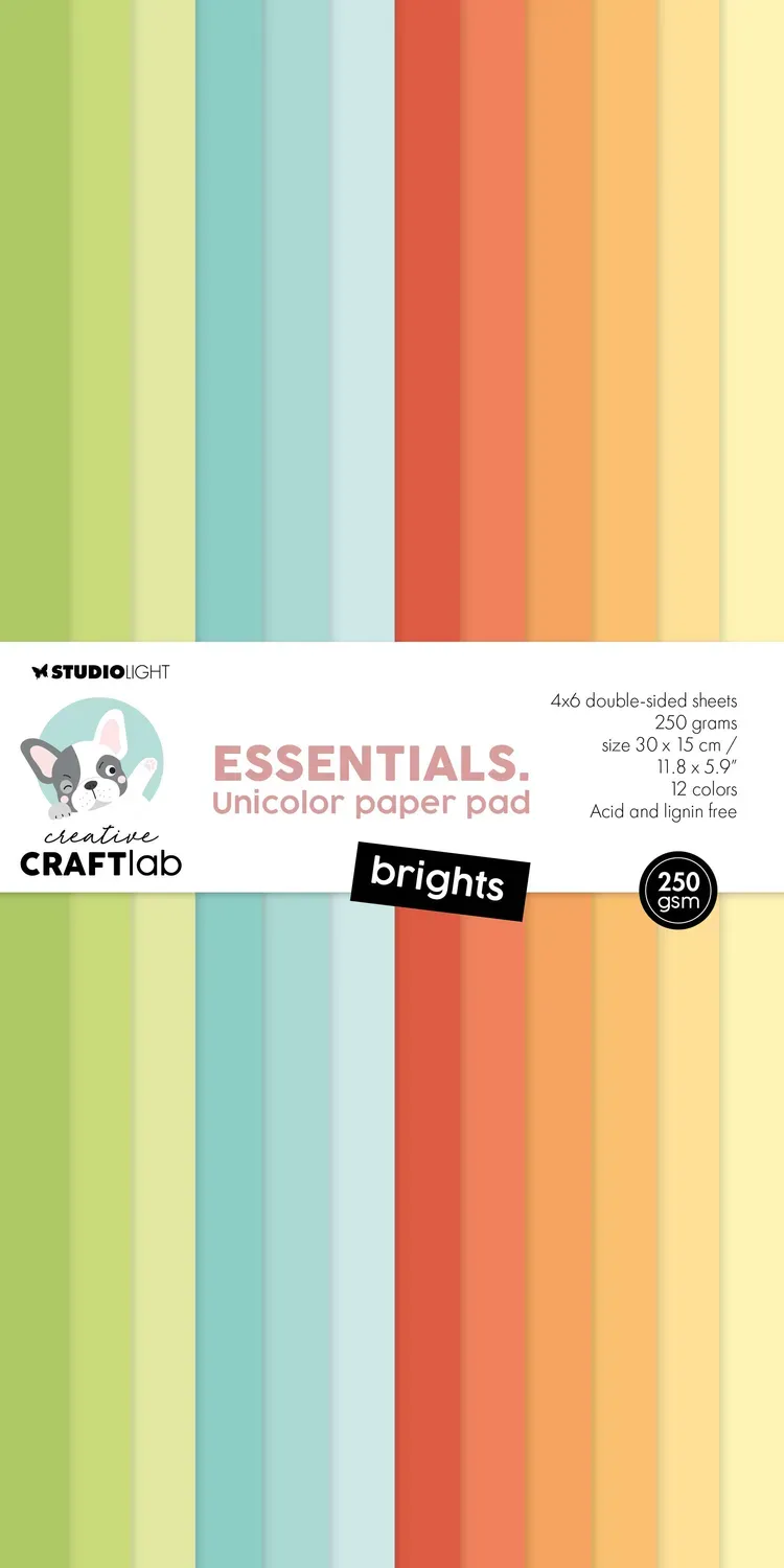 Creative Craftlab Essentials Unicolor Paper Pad Brights