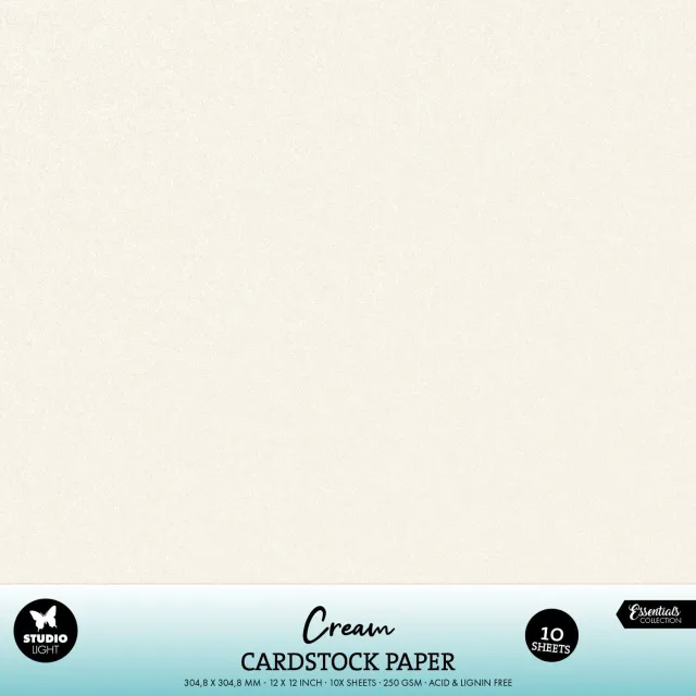 StudioLight Essentials Cream Cardstock Bastelpapier 250g creme