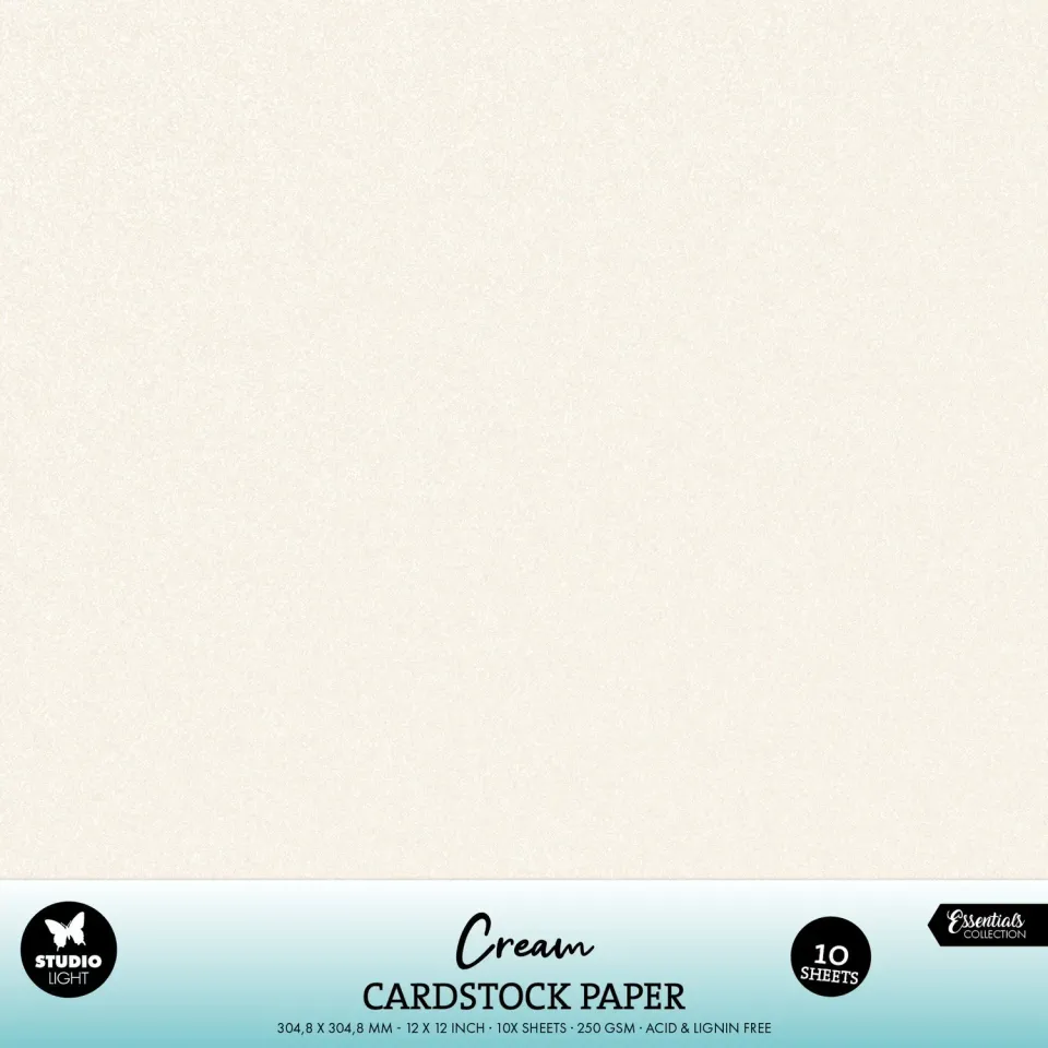 StudioLight Essentials Cream Cardstock Bastelpapier 250g creme