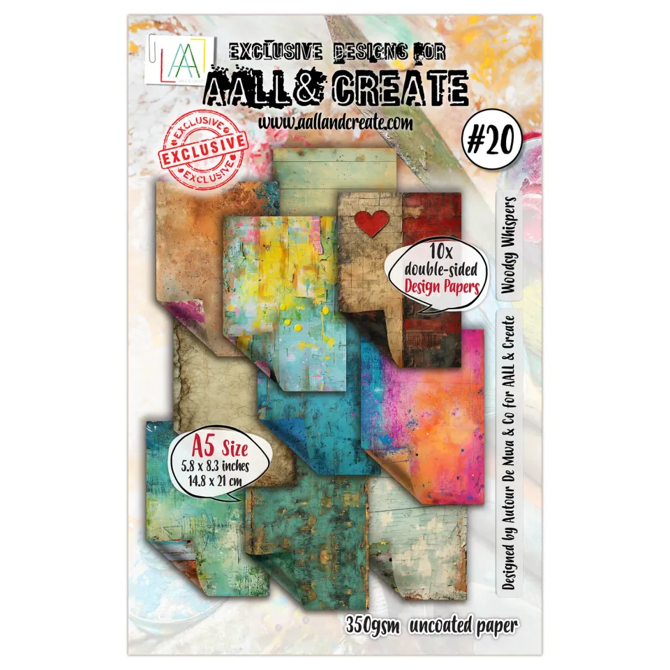 AALL and Create 20 Woodsy Whispers Designpapier A5 350g 10 Blatt
