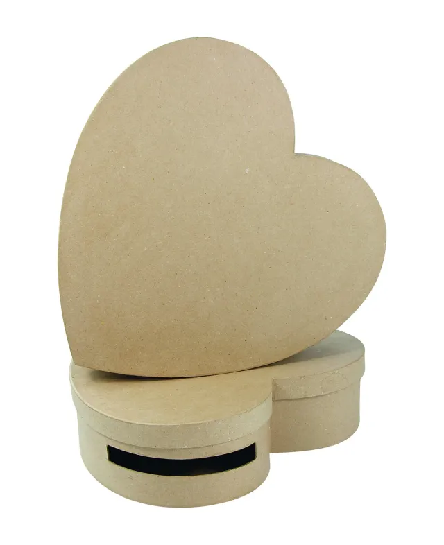 Décopatch EV003O Briefkasten Herzen 2er-Set Pappmaché