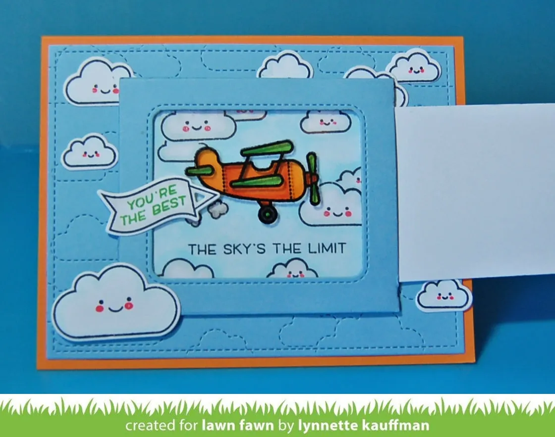 Lawn Fawn Stitched Cloud Backdrop LF1423 Stanzschablone