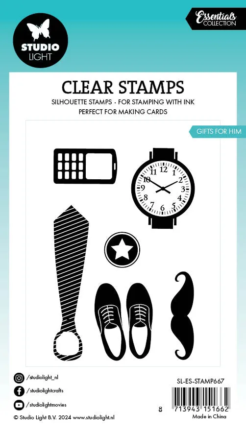 Studio Light Essentials Clear Stamp Gifts for Him