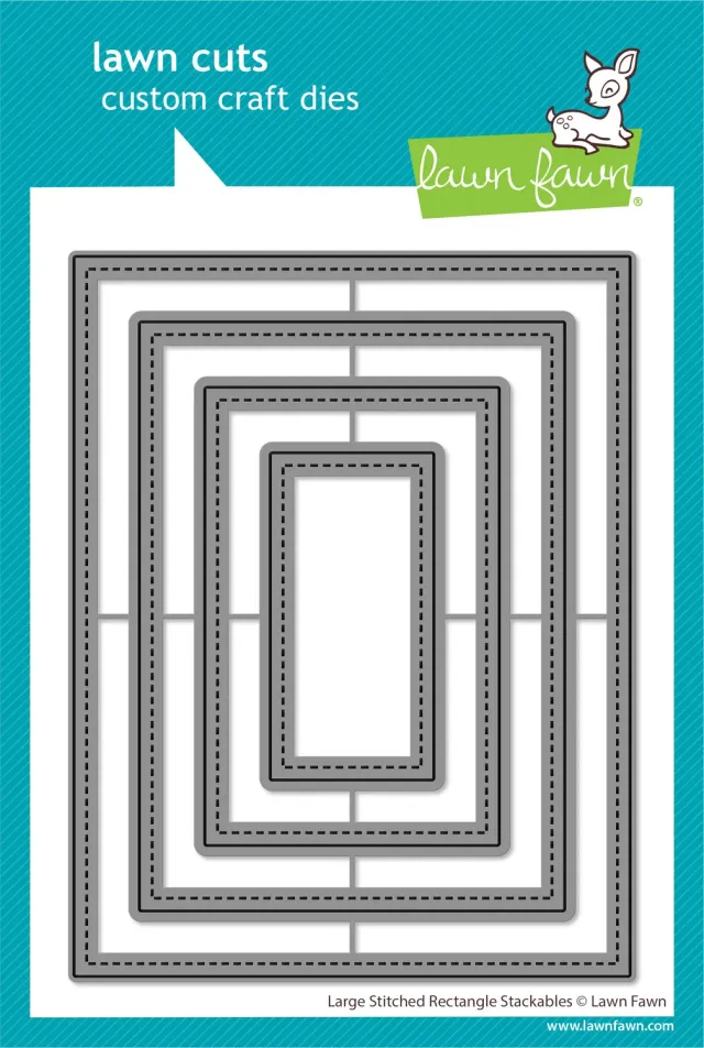 Lawn Fawn Large Stitched Rectangle Stackables Stanzen