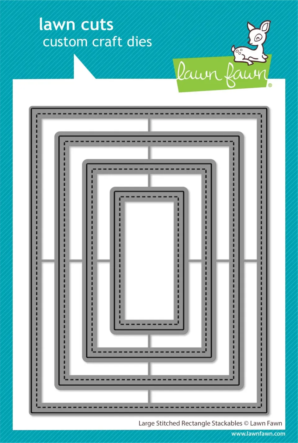 Lawn Fawn Large Stitched Rectangle Stackables Stanzen