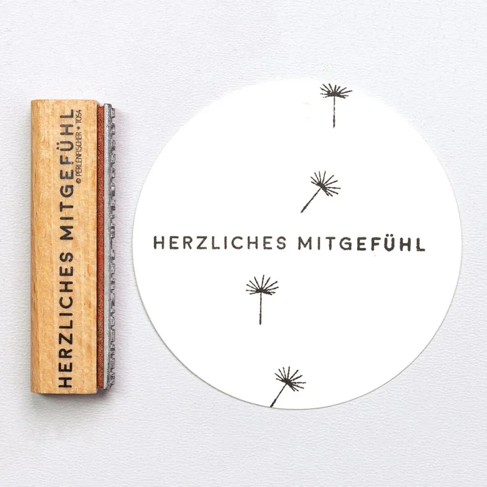 Perlenfischer Herzliches Mitgefühl Stempel 62x4 mm