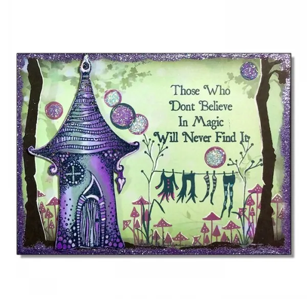 Lavinia Stamps Fairy Washing Line Stempel Fee