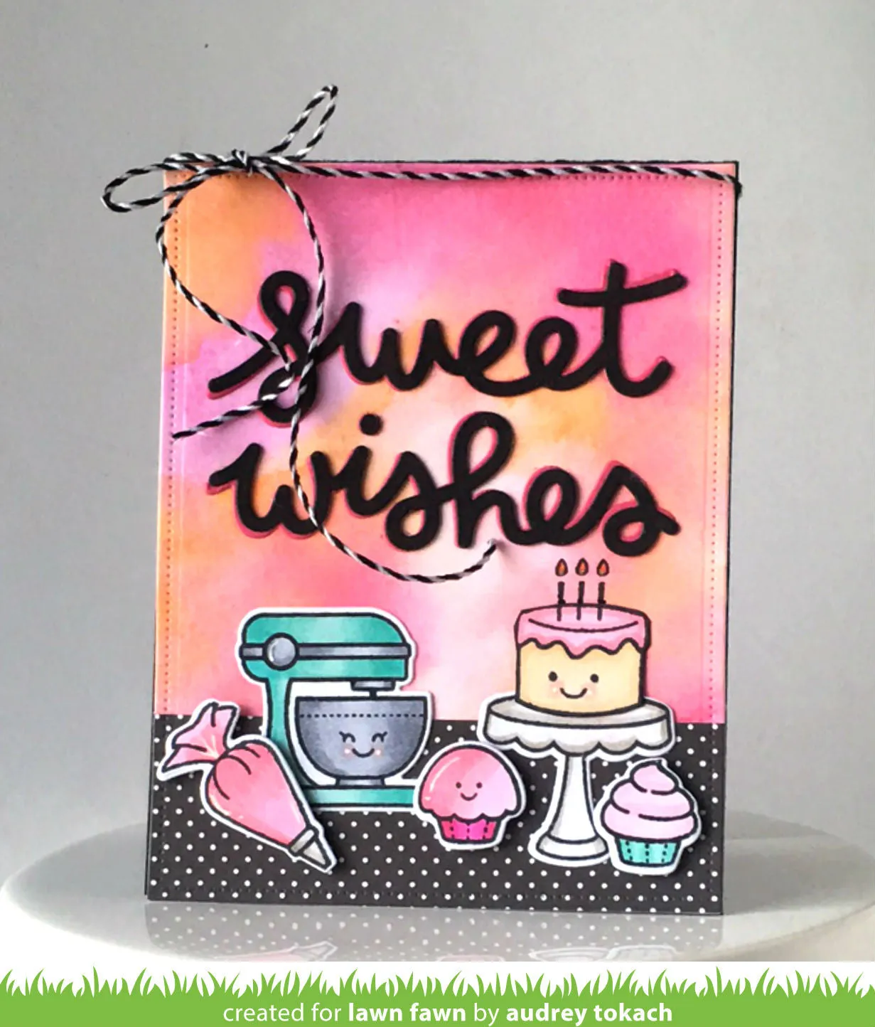 Lawn Fawn Scripty Sweet Lawn Cuts Stanze 3,5 inch