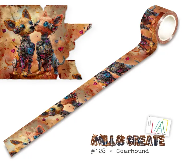 AALL and Create MT-126 Gearhound Washi Tape 25mm Layer-it-up