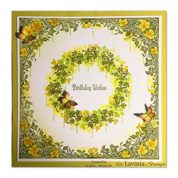 Lavinia Stamps Wild Leaf Corner Stempel Ecke