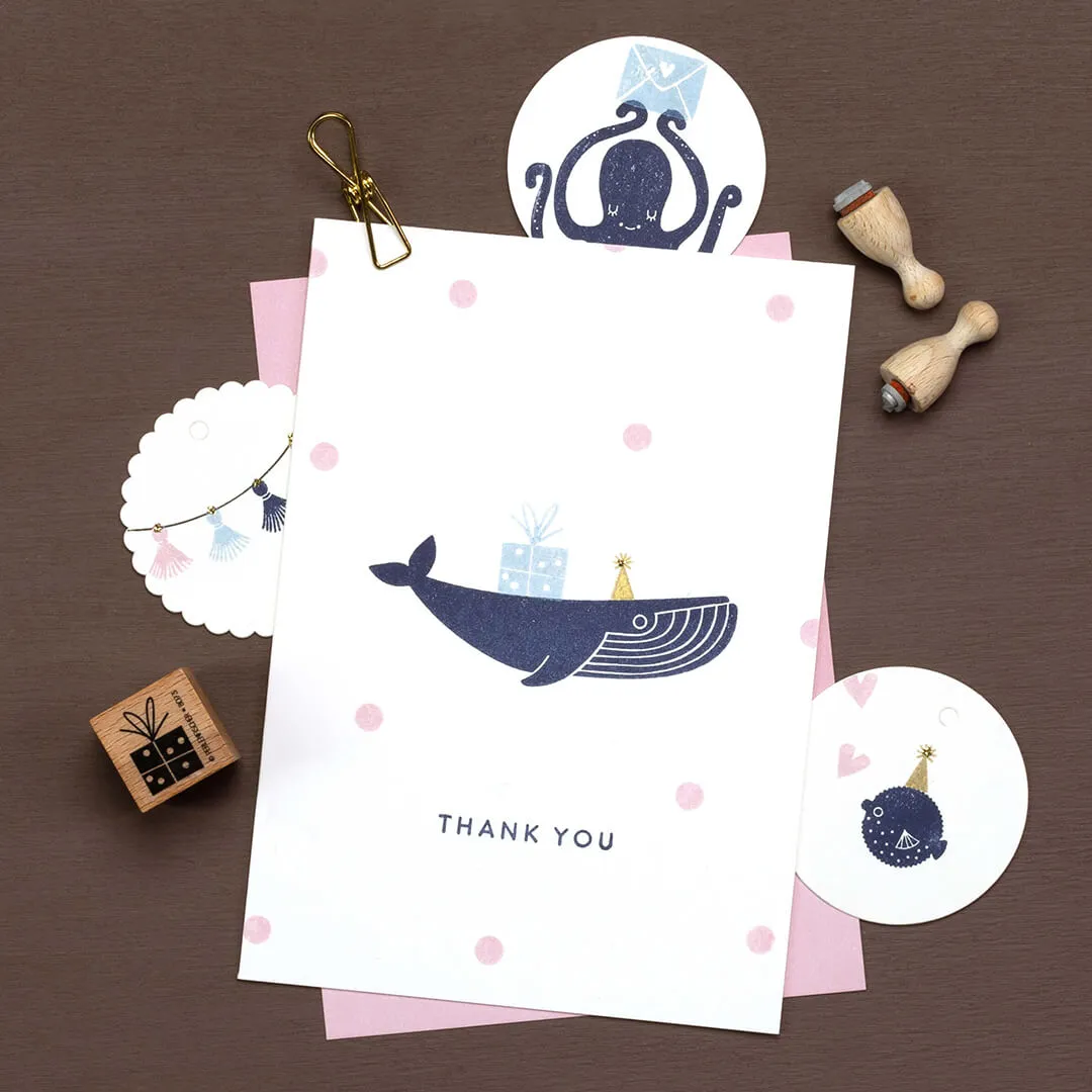 Perlenfischer Thank You 2 Textstempel 4x34 mm