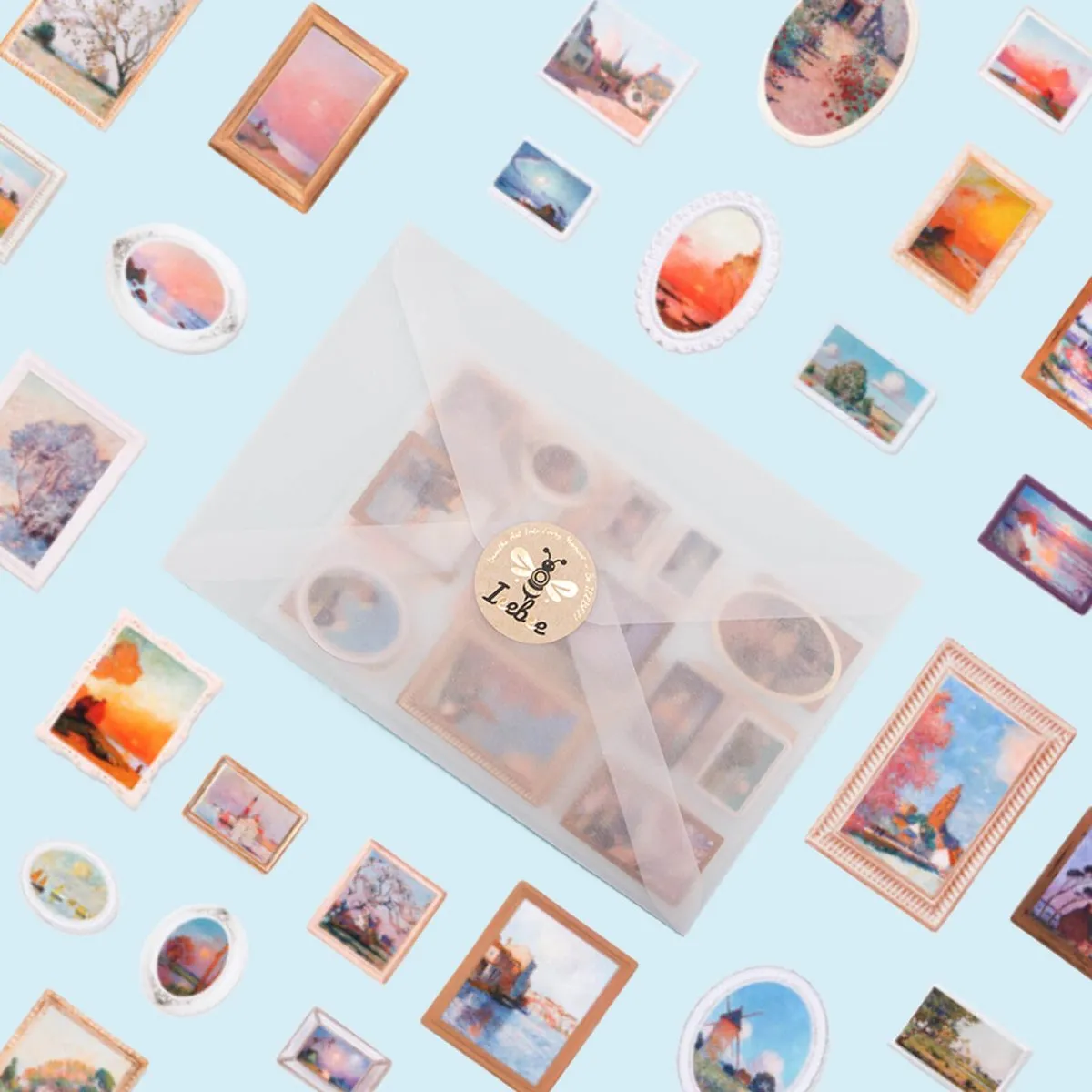 Ieebee Vintage Art Gallery 3D Sticker 2-teilig