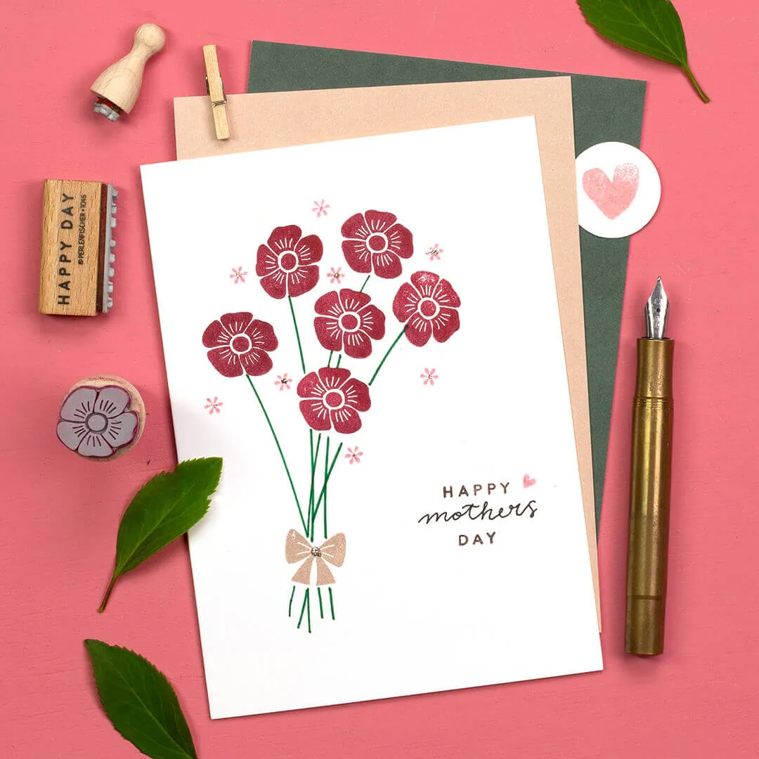 Perlenfischer Anemone Stempel 19x18 mm Blume