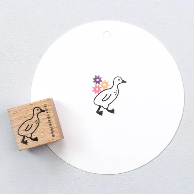 Perlenfischer Gosling 1 Stempel 17x18 mm Buchenholz