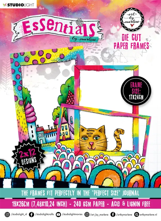 StudioLight Art by Marlene Essentials Paper Frames Papierblock 24 Blatt