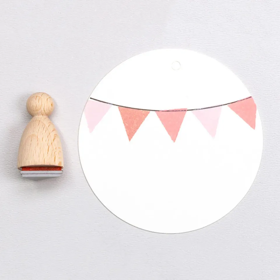 Perlenfischer Wimpel Voll Stempel 13x13 mm Muster