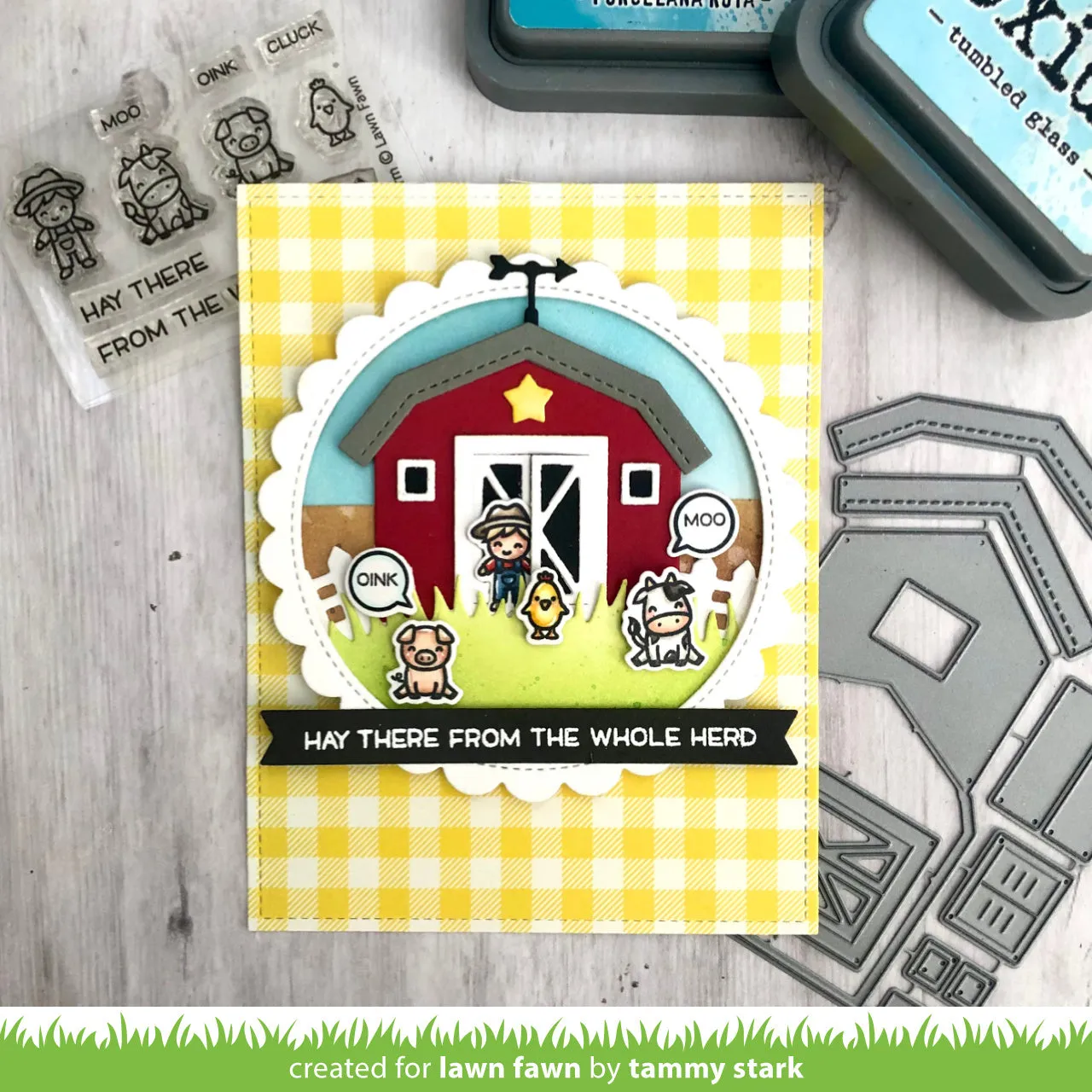 Lawn Fawn Tiny Farm Stempelset Bauernhof Mini