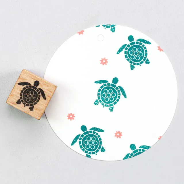 Perlenfischer Turtle small Stempel 18x19 mm Schildkröte