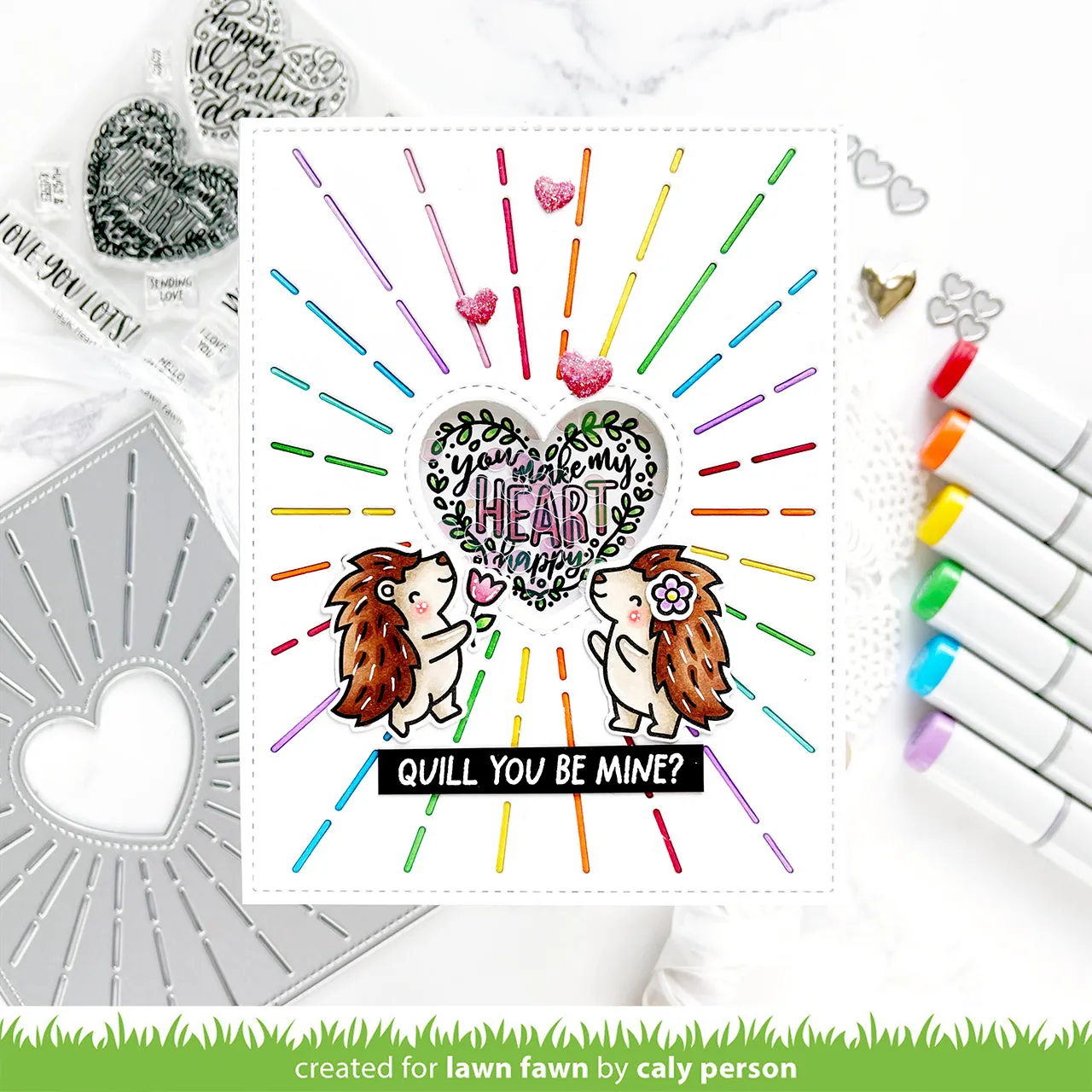 Lawn Fawn Radiant Heart Backdrop LF3320 Stanzen