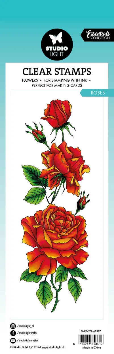 StudioLight Essentials Roses Clear Stamp Rosen Bordüre