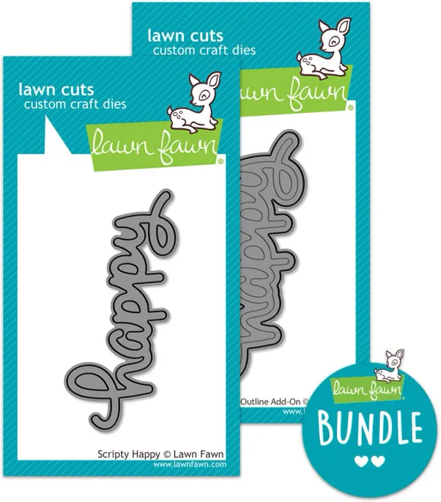 Lawn Fawn Scripty Happy Stanzschablonen Bundle