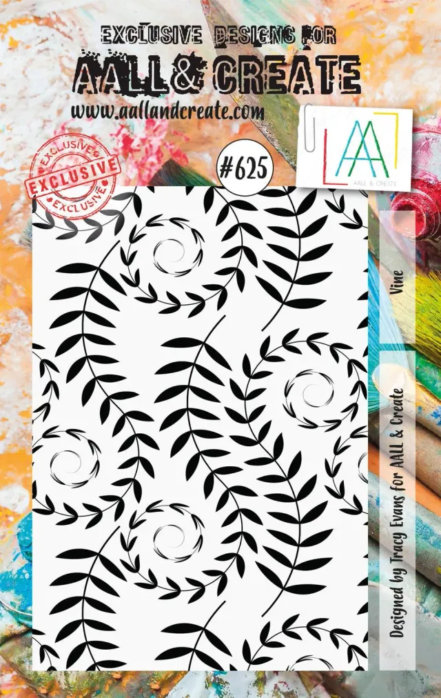 AALL and Create 625 Vine Clear Stempel A7 Rankenmotiv