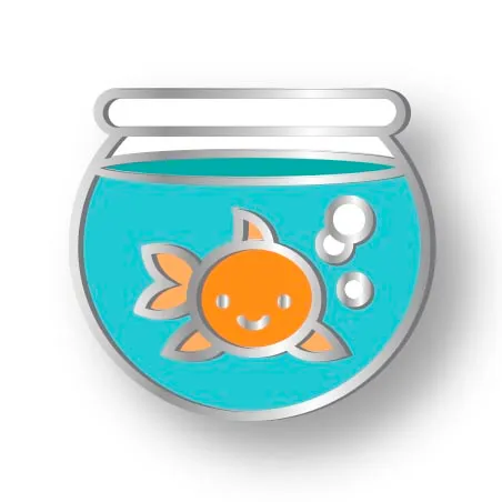Lawn Fawn It’s O-Fish-Al Emaille-Pin Fisch 2,5 cm