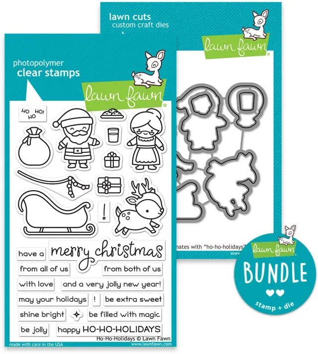 Lawn Fawn Ho-Ho-Holidays Stempel+Stanzen Bundle Weihnachten